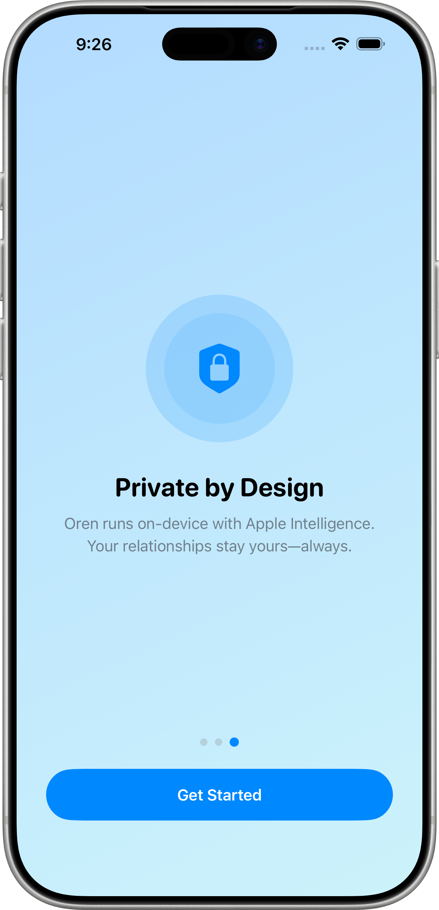 Private by Design - Runs on-device with Apple Intelligence